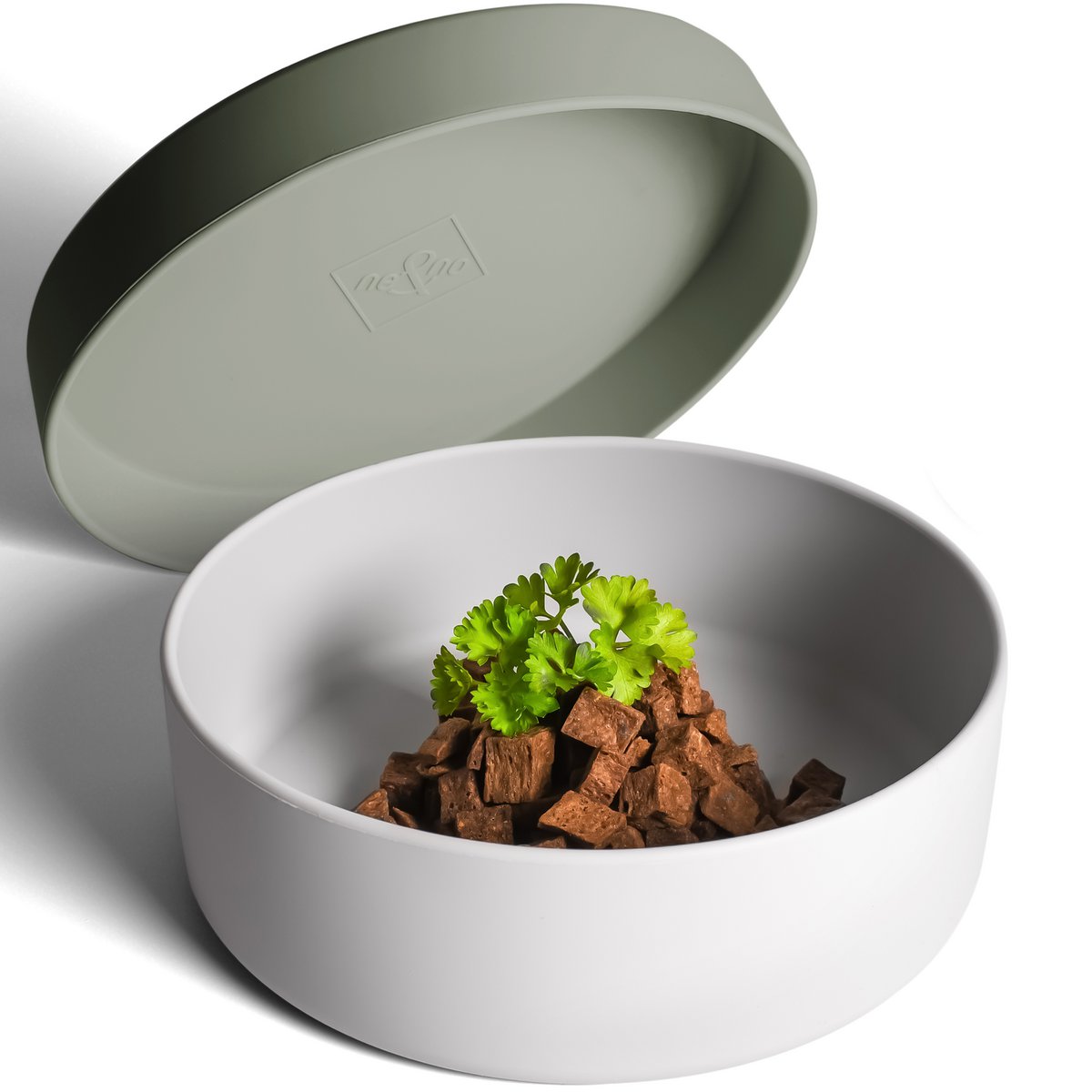 mit Deckel stone grey / sage green