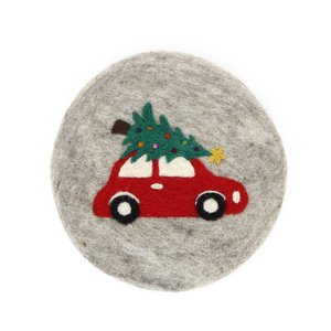 Coasters CHRISTMAS CAR, felt