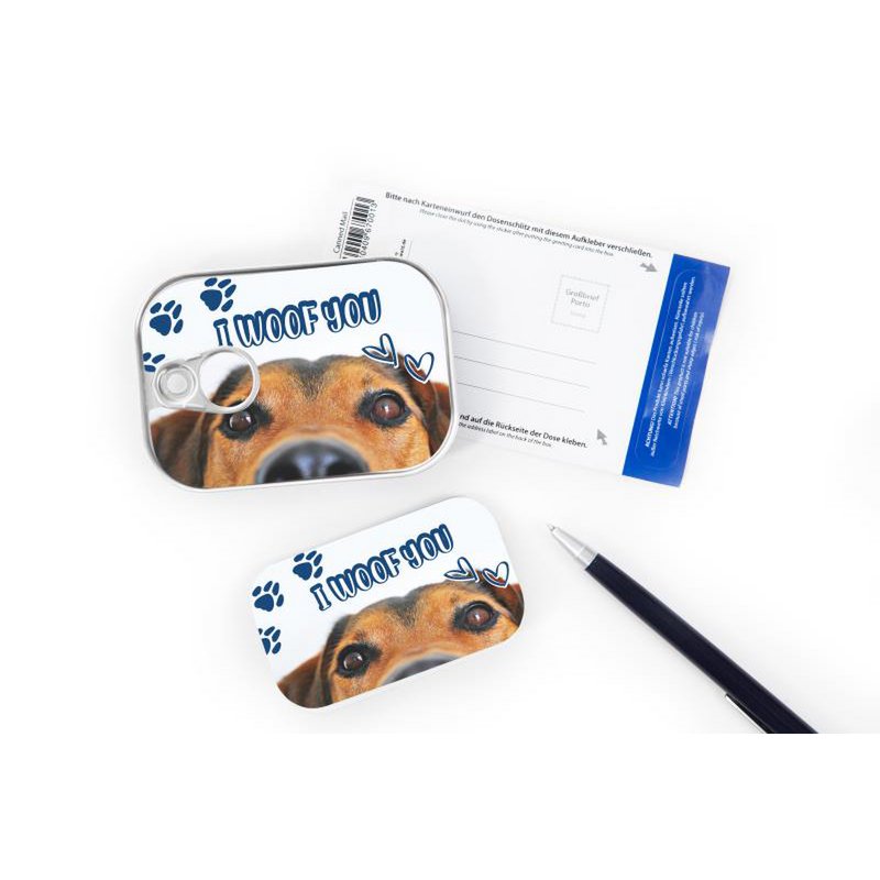 Dosenpost "I woof you"