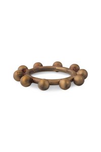 Set/4 Napkin Rings Metal Dotted Gold 5cm