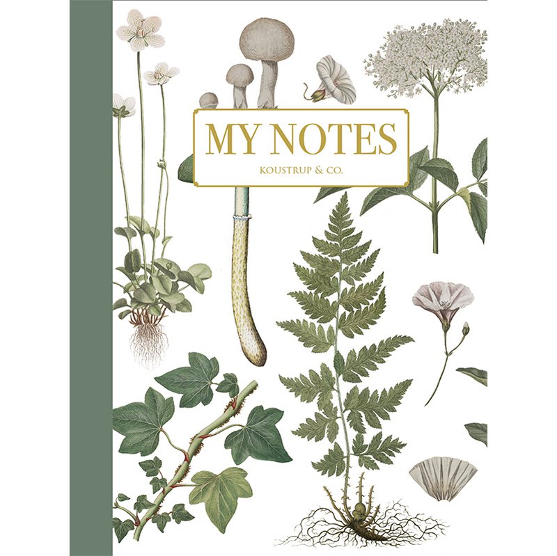 Note Booklet - Green floral 
