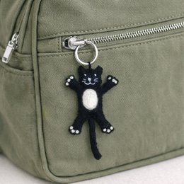 Keyring cat black