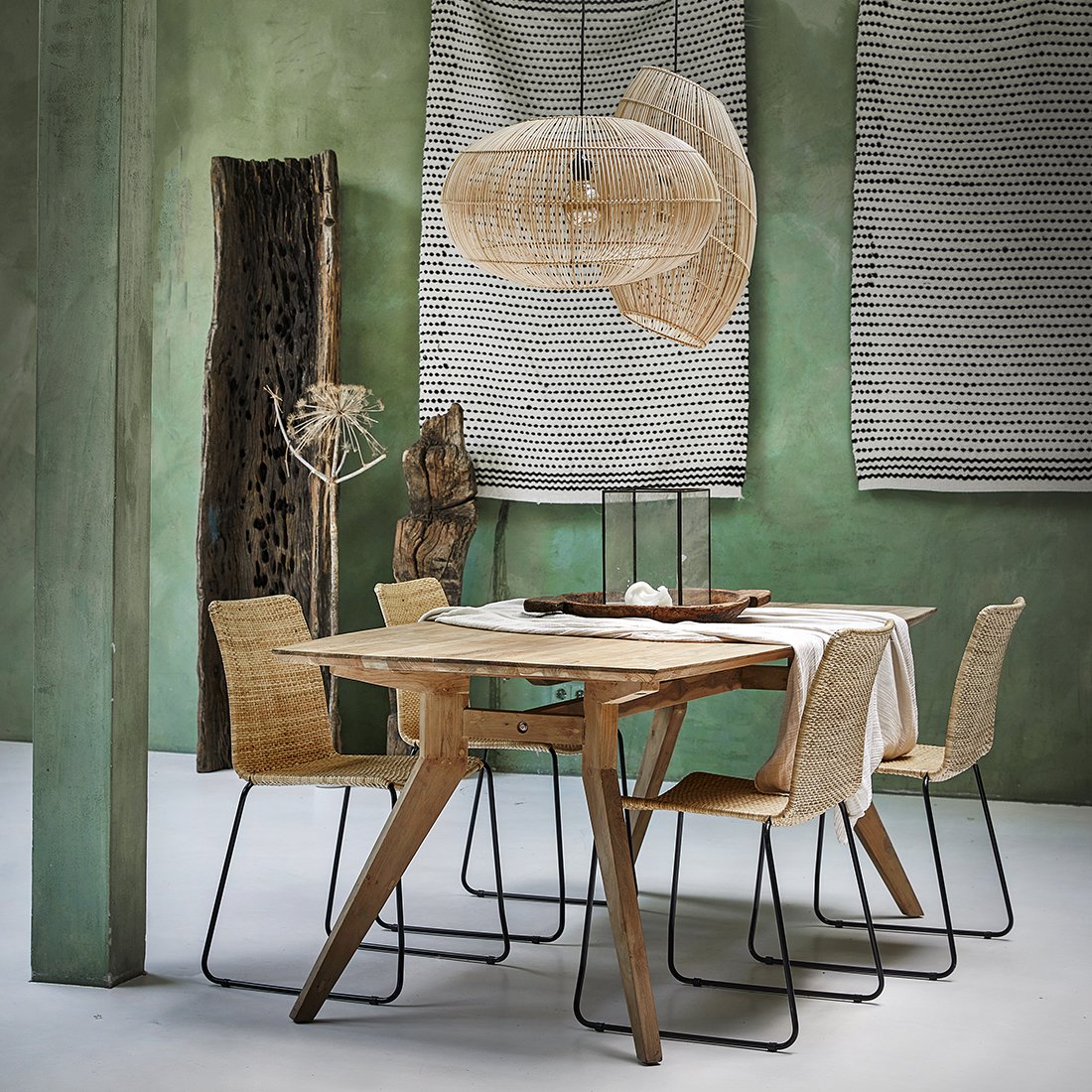Studio teak rectangular table