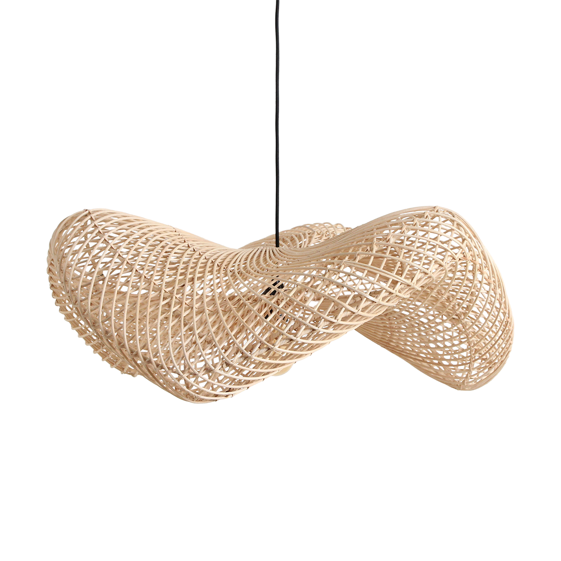 Wave hanging lamp natural large
