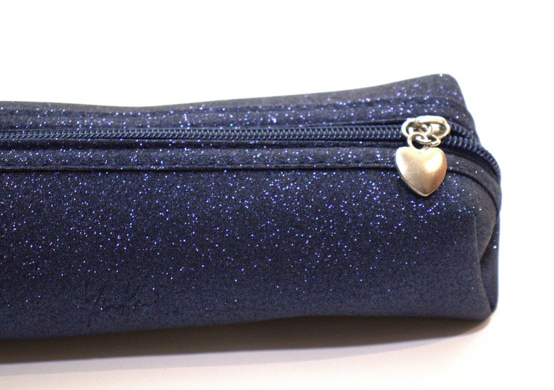 Moon - The Navy glitter pencil case