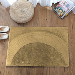 Fell Solid Anti Gold Super Soft Anti-Rutsch Waschbar 1000 GSM Badematte 40x60 cm | Badezimmer-Schlafzimmer-Bodenmatte
