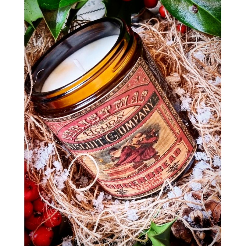 Gingerbread Christmas Candle Vintage Vegan