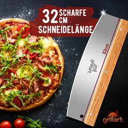 Grillart® Premium PizzaMesser - Taglie di pizza in acciaio inossidabile extra affilato