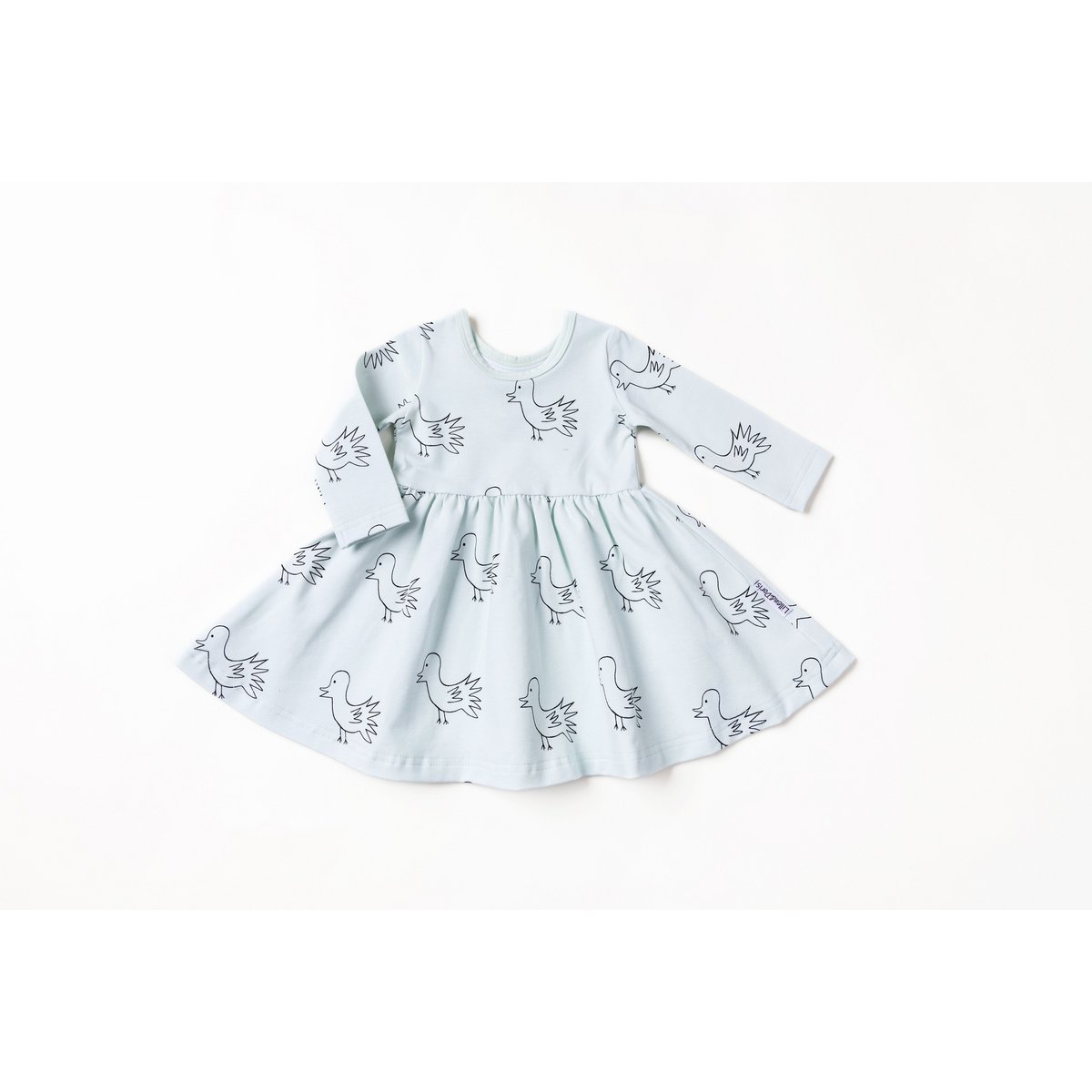 Langarmes Kleid mit Puppe-Doll den Vogel