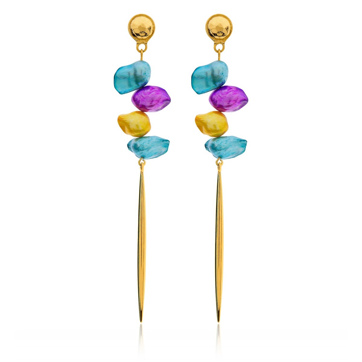 21:15 PM EARRINGS - GOLD & PEARLS