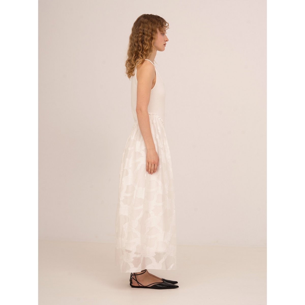 Printworks witte midi-jurk