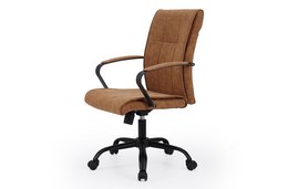 KOLONIALKONTOR LÆNESTOL CAMEL CUIR / SORT. OK1308 (8444)
