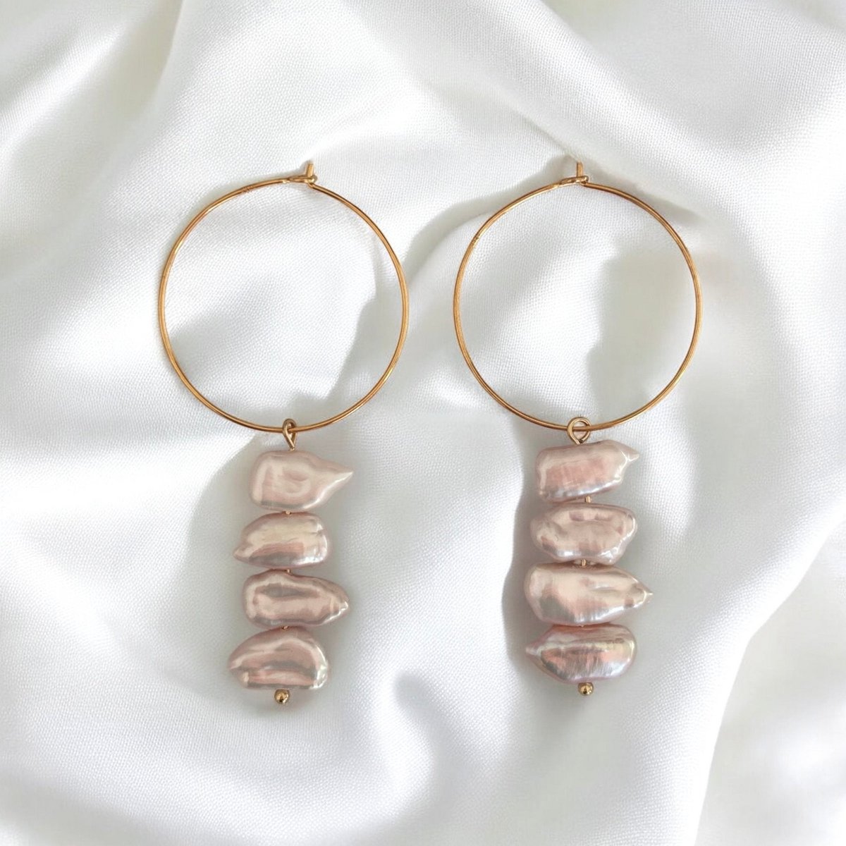 Rosé Pearl - Cerchi con Perle barocche