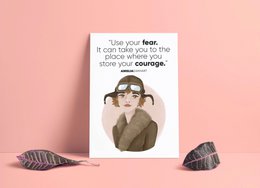Amelia Earhart - Citazioni Wall Art (A4)