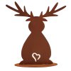 Weihnachten | Elch Rost Weihnachtsdeko Figur | auf Bodenplatte