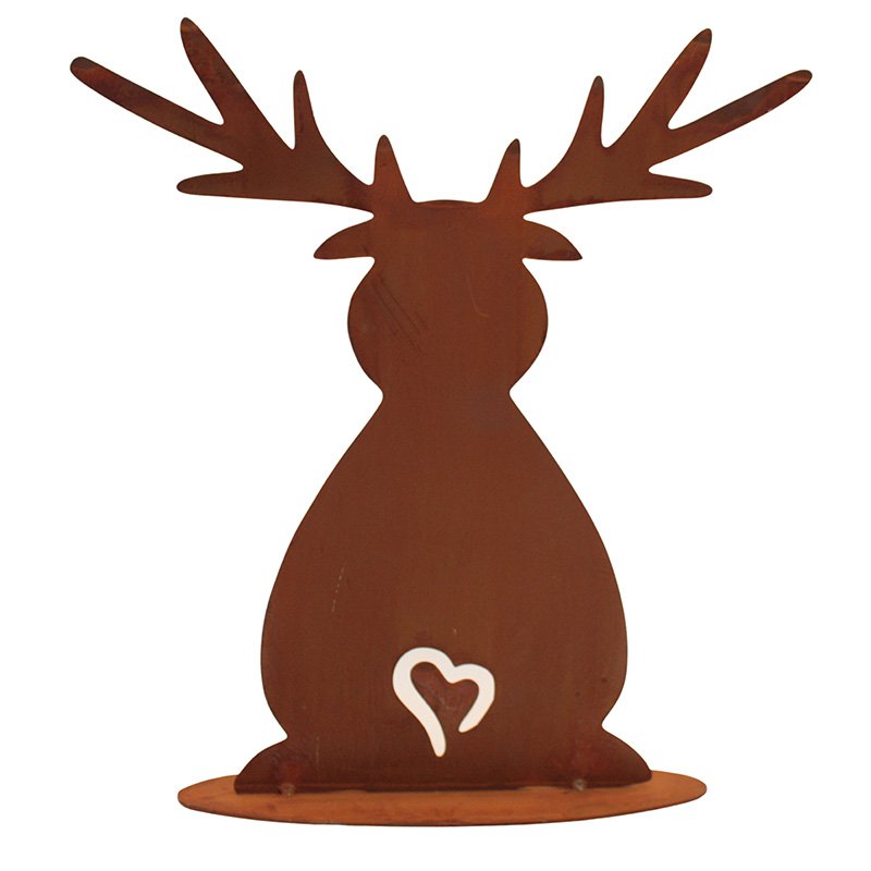 Christmas | Moose rust Christmas decoration figure | on floor plate
