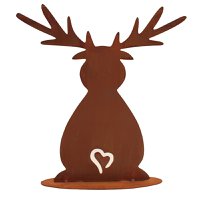 Christmas | Moose rust Christmas decoration figure | on floor plate