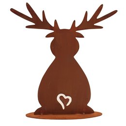 Natale | Alce ruggine figura decorazione natalizia | sulla piastra del pavimento