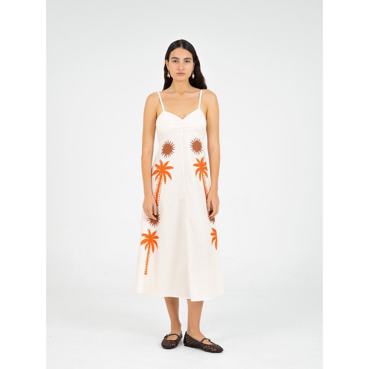 Lux-Kleid mit Palmen-Print