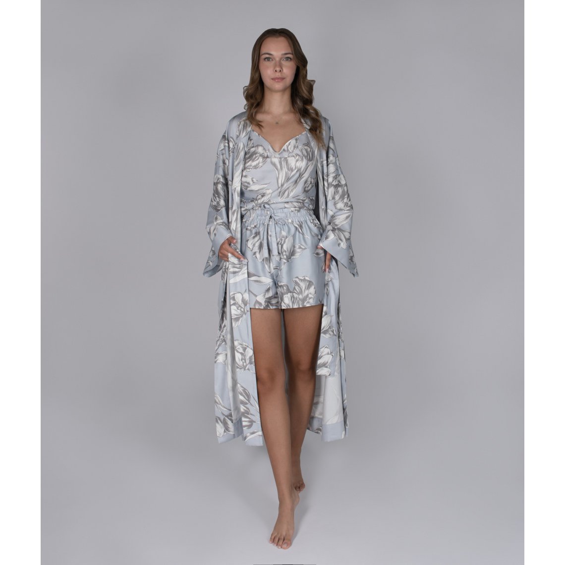 Badjas Kimono Bewolkte Tulpen