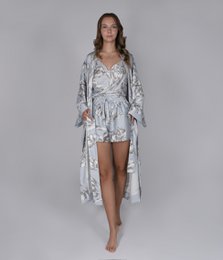 Badjas Kimono Bewolkte Tulpen