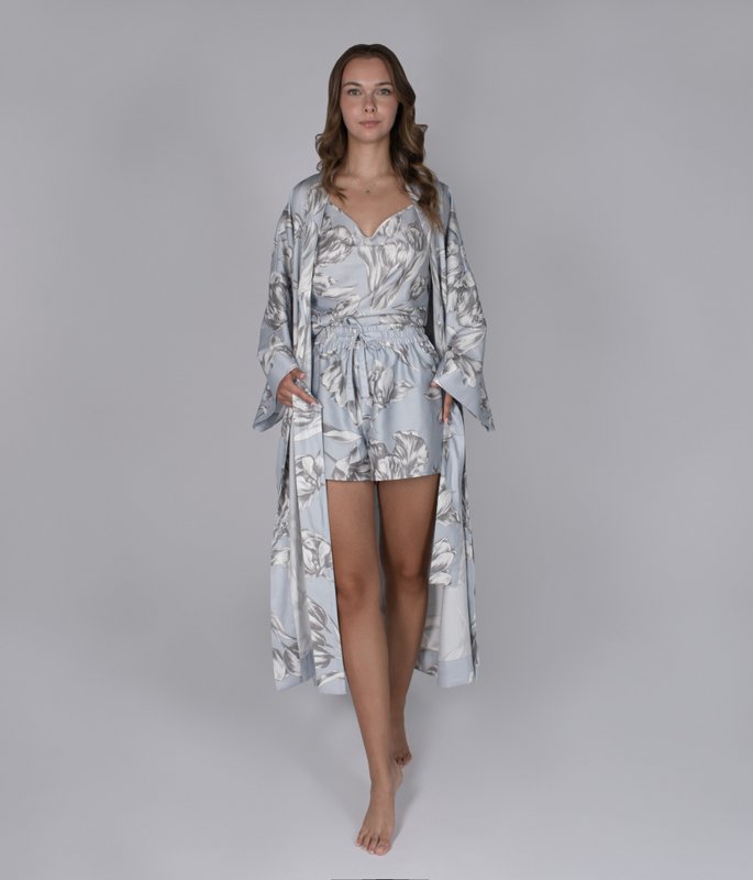 Badjas Kimono Bewolkte Tulpen