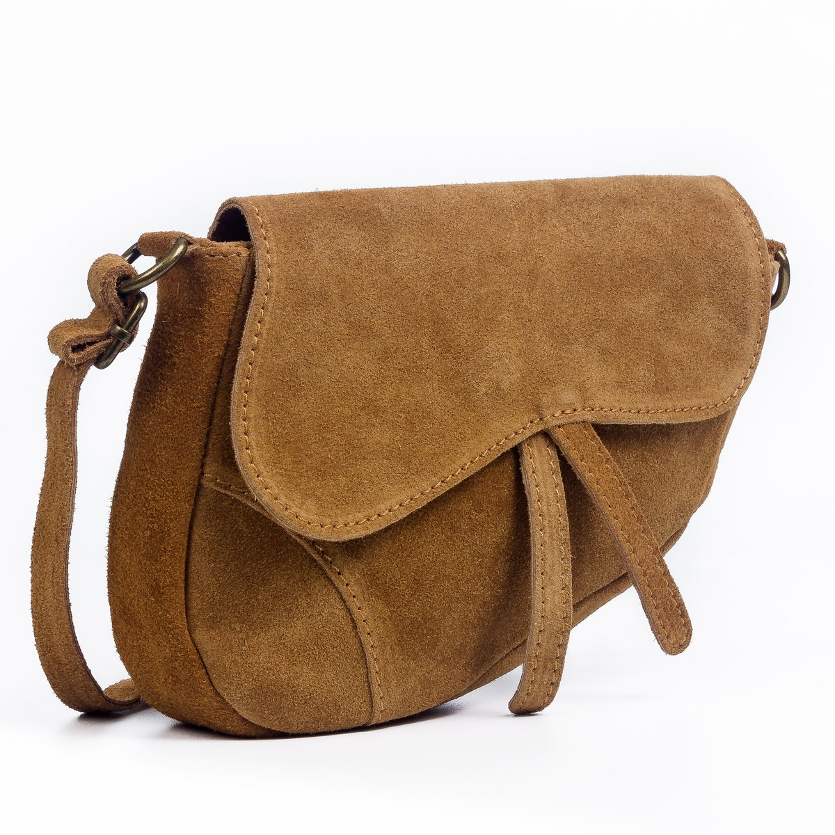 Florence Artegiani. Sac à bandoulière Susanna pour femme en cuir suédé véritable