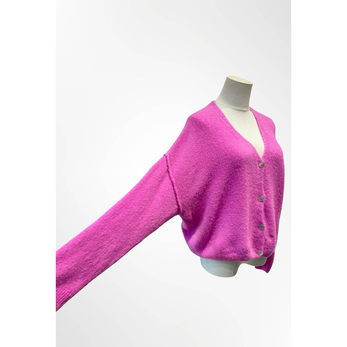 Cardigan Femme - Qualité Premium – Col V Profond en Maille Douce avec Boutons- ALPAGA/ LAINE - 23050