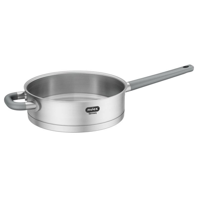LUGANO Edelstahl Stielpfanne 24 cm