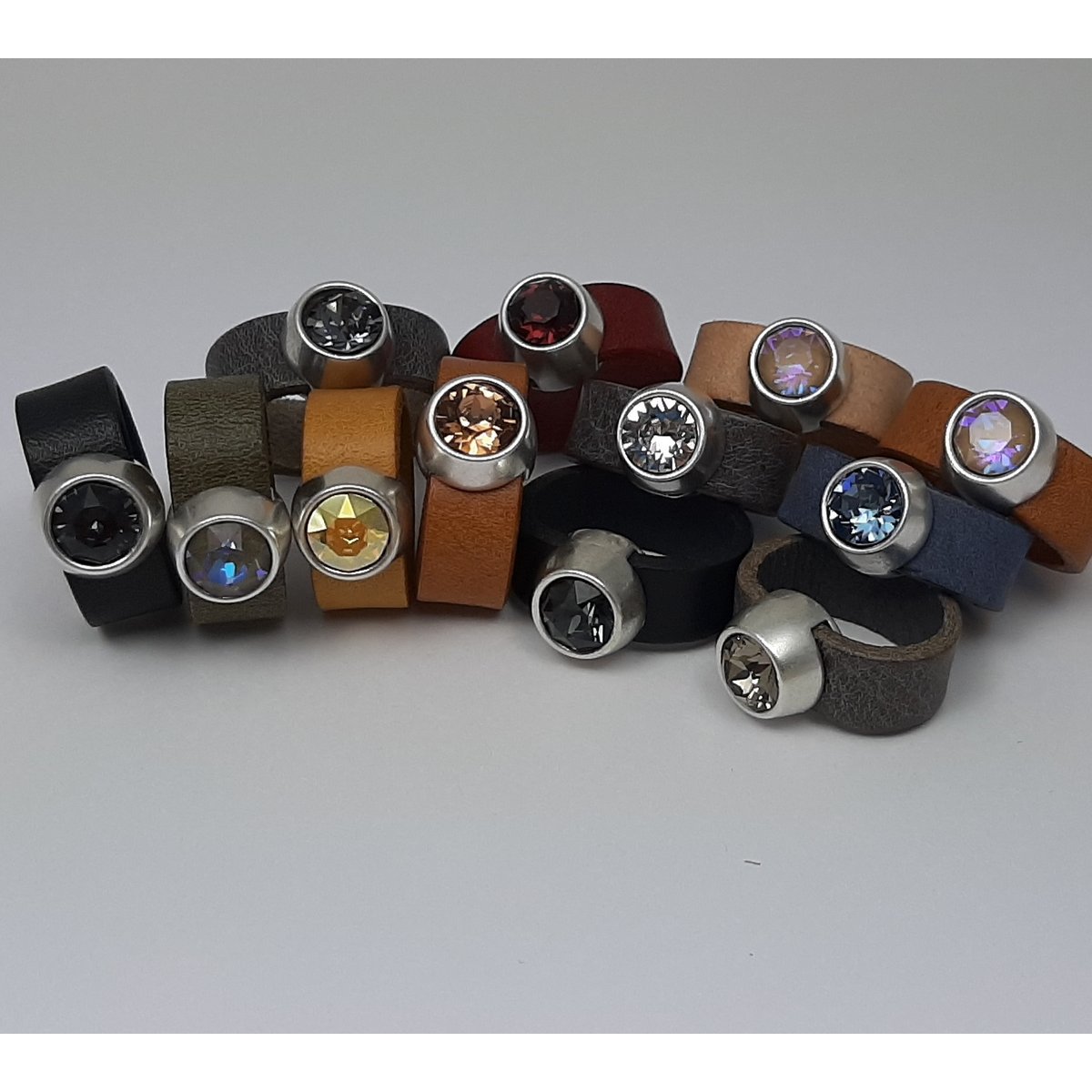 Lederring SS39 Antike Silber Swarovski Element