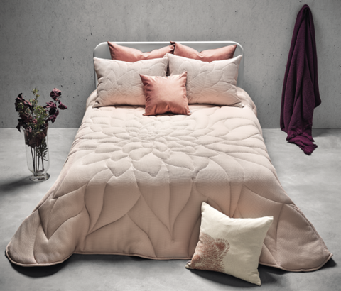 Bedspread Flor pink