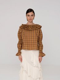 Blouse met tartine geruite print