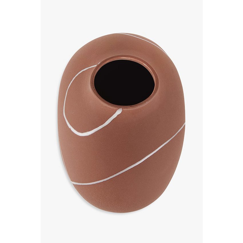 Handgefertigte Vase Iris aus portugiesischer Keramik-Terrakotta 20 x 13 x 14,5 cm