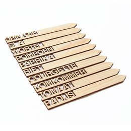 Etiquetas vegetales de madera - Holandés