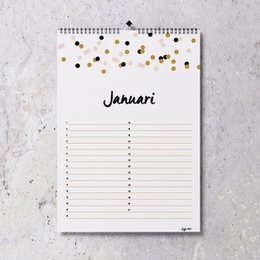 A4 Birthday calendar dots