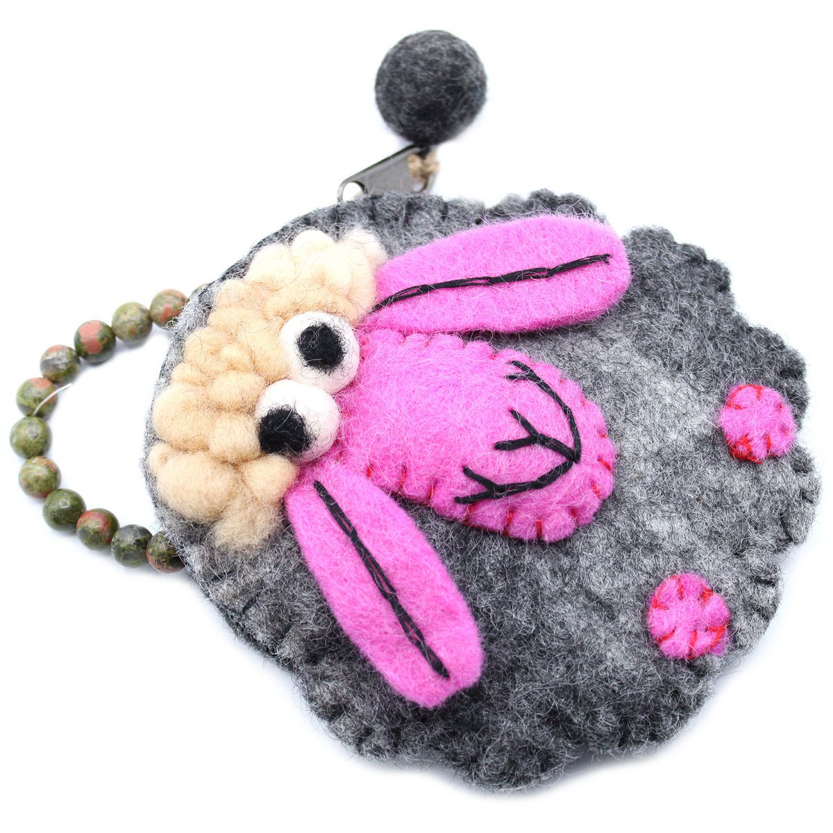 Porte-Monnaie Feutre Naturel (surt) - Happy Sheep