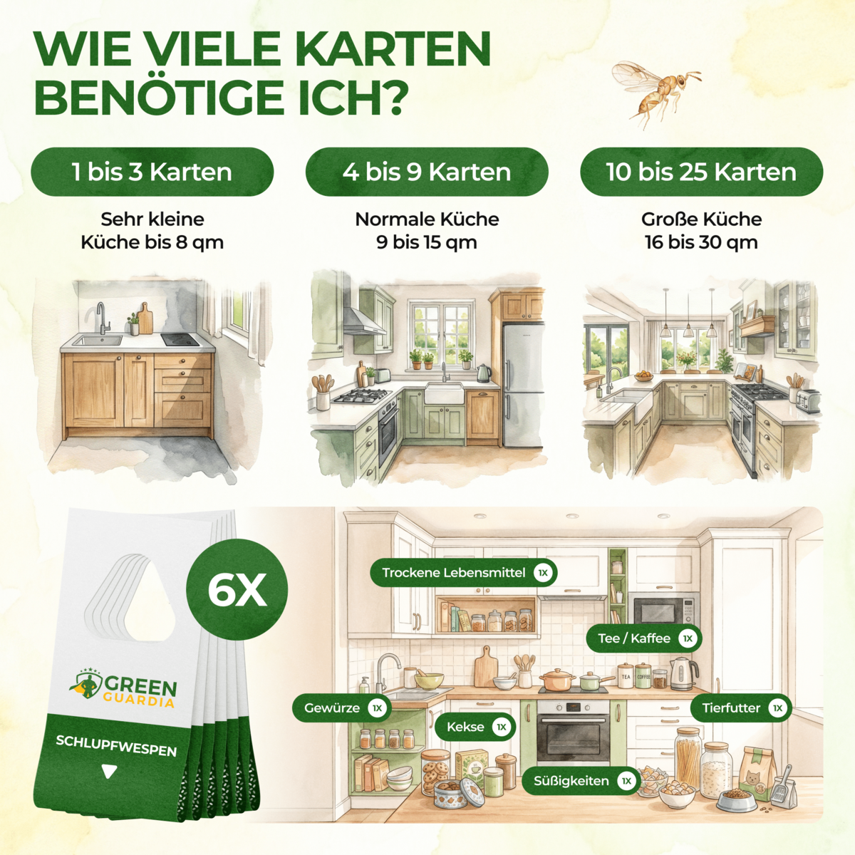 Sugging wesps tegen voedselmoths