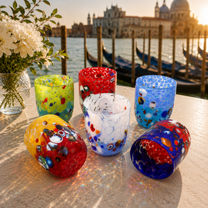 Veronese glass in Murano glass, made on the island of Murano, blow and handmade by Masters Vetrai - Special Edition - 380 ml.