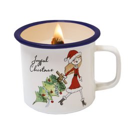 BOUGIE DE NOËL FILLE DANS UNE TASSE