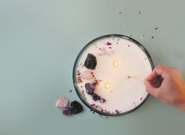 DIY LITHOTHERAPY CANDLE SET
