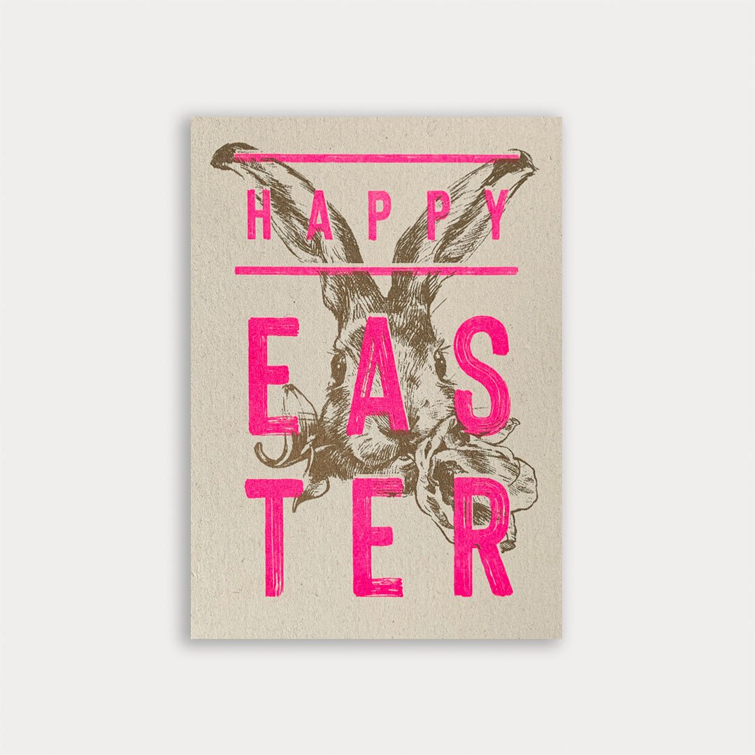 Ansichtkaart / typfout / vrolijk Pasen / Eco-papier