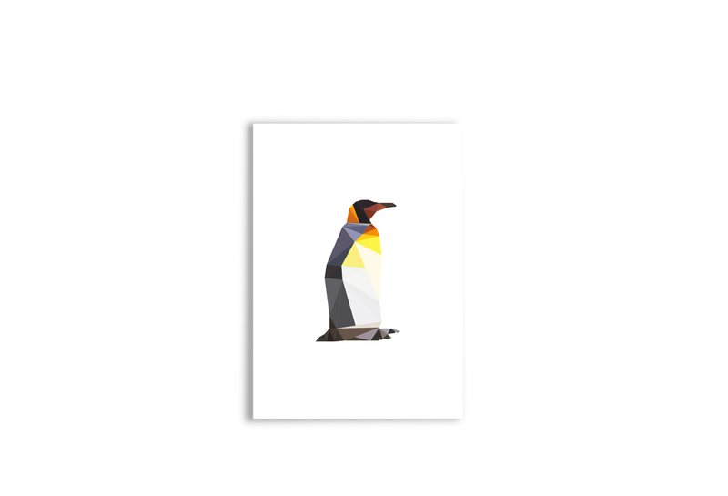 Pingüino de tarjeta de felicitación con sobre