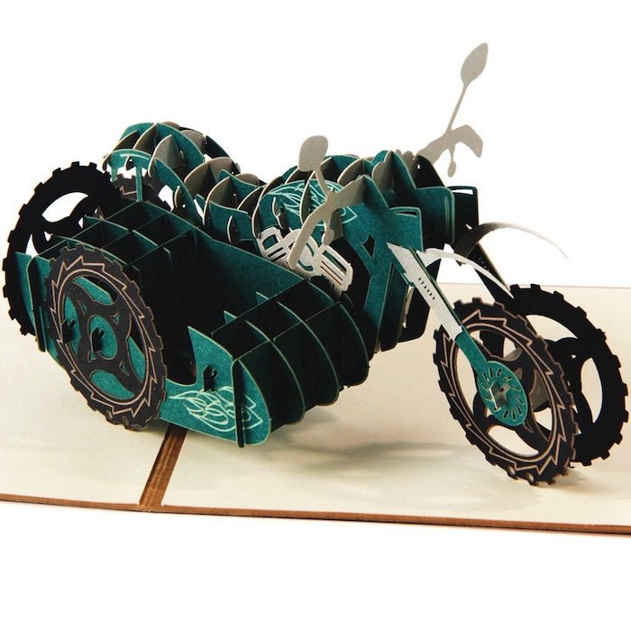 3D -kort til ham til far - Jeep og motorcykeldesign