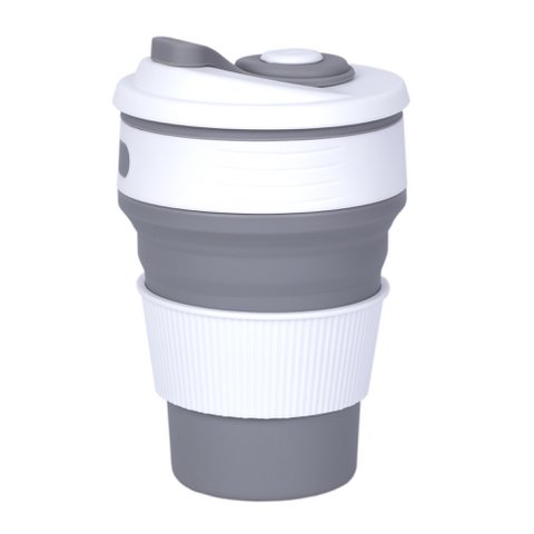 OPVOUWBARE SILICONE KOFFIEKOP GRIJS HF