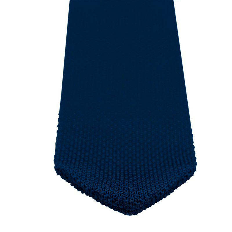Midnight blue knitted tie