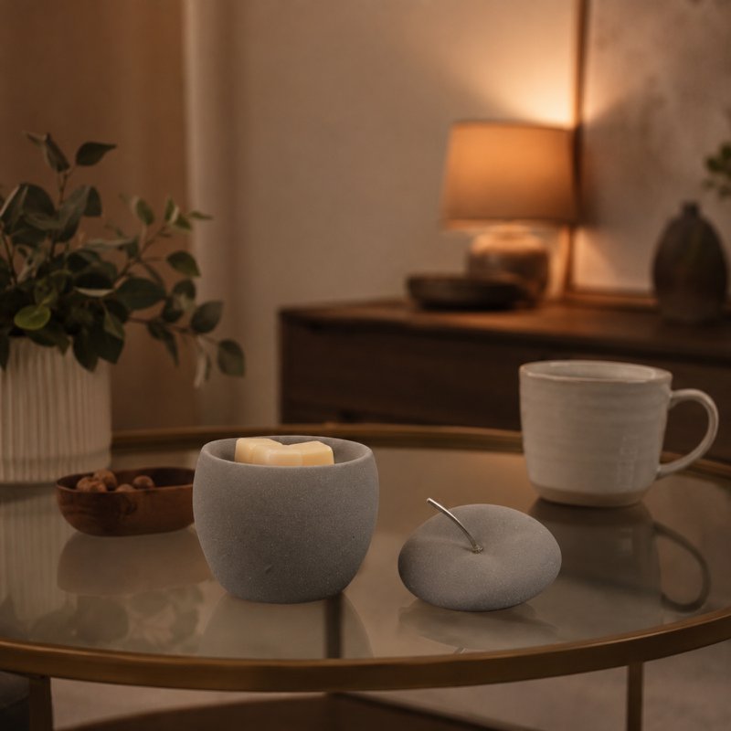 Quemador de perfume - Manzana del amor - Portavelas de fusión Ceras perfumadas - Accesorio de aromaterapia - Vela de cerámica Tealight - Idea de regalo