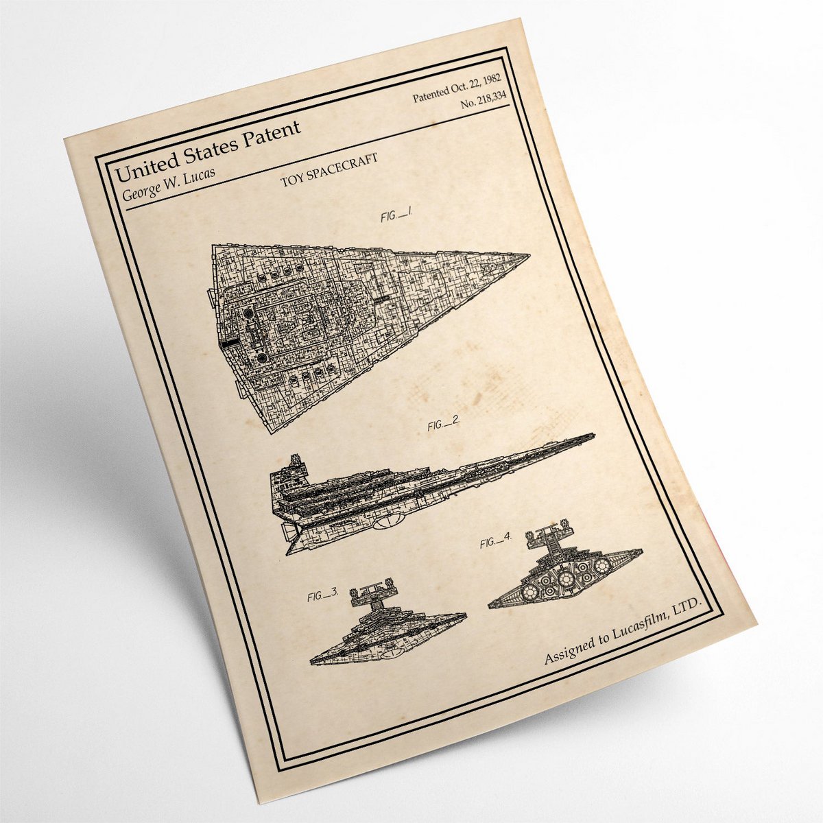 Star Wars-octrooiposter - Imperial Star Destroyer