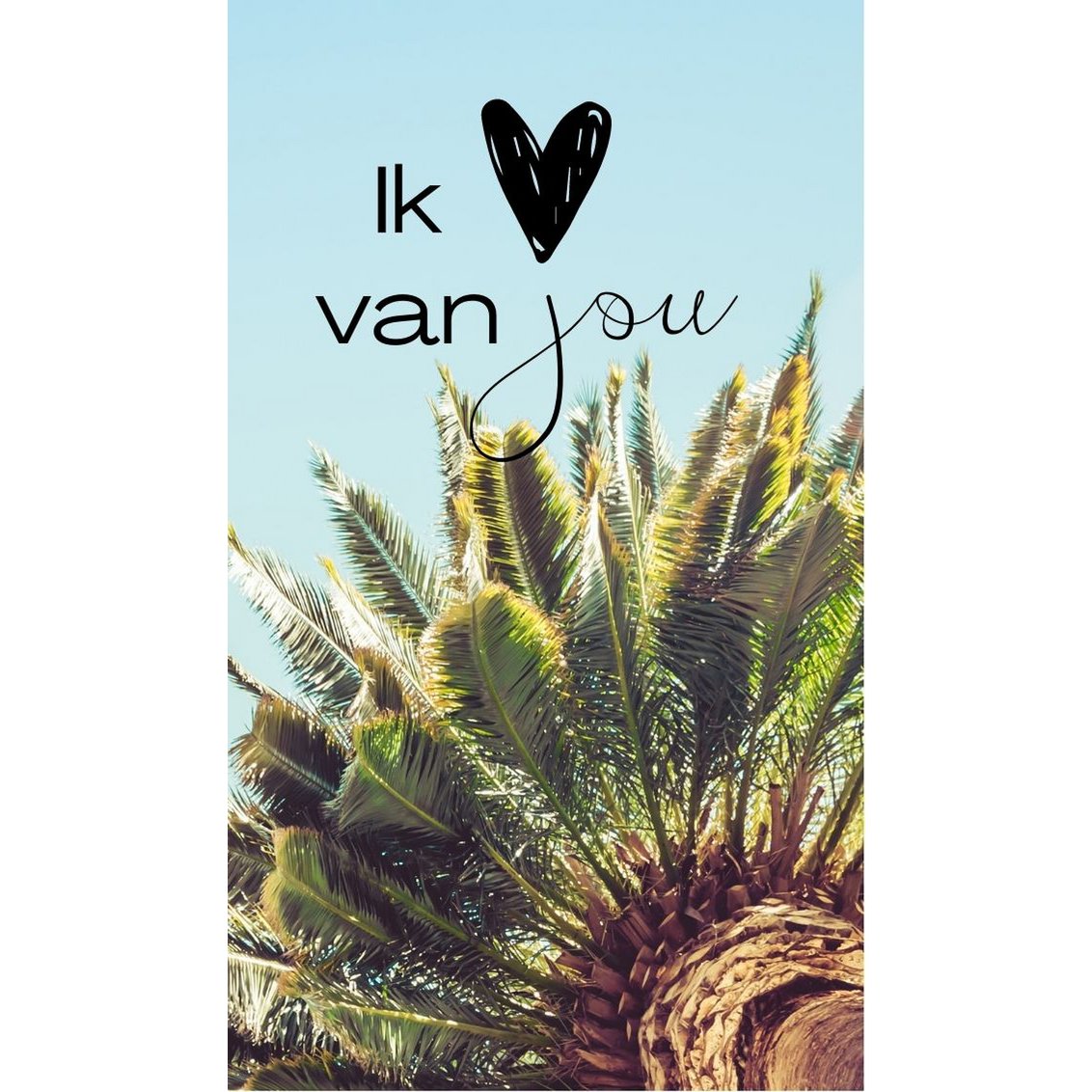 Minikaartje 'Ik hou van jou'