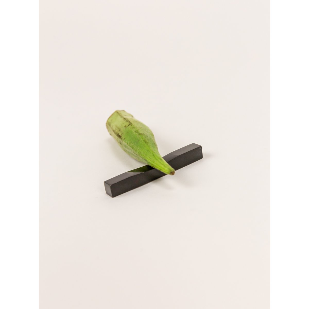 Set of 6 chopsticks in black buffalo horn