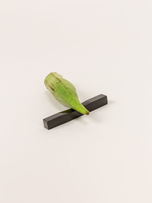 Set de 6 palillos en cuerno de búfalo negro